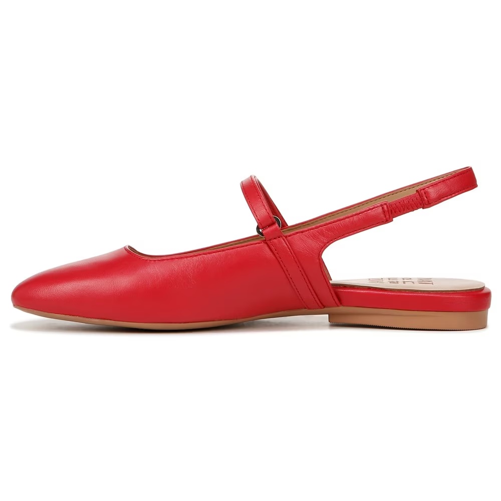 Туфли-балетки с ремешком на пятке Connie mary jane от Naturalizer, crantini red leather — фото 4