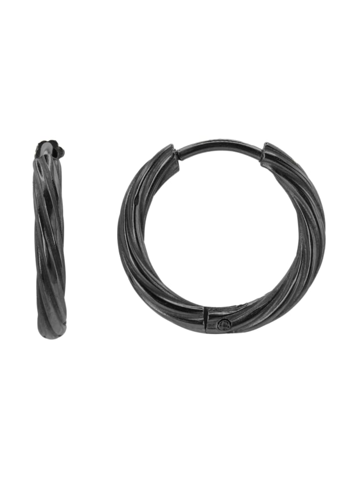 

Steel_Art Мужские серьги-кольца Moritz, черные, в черном цвете