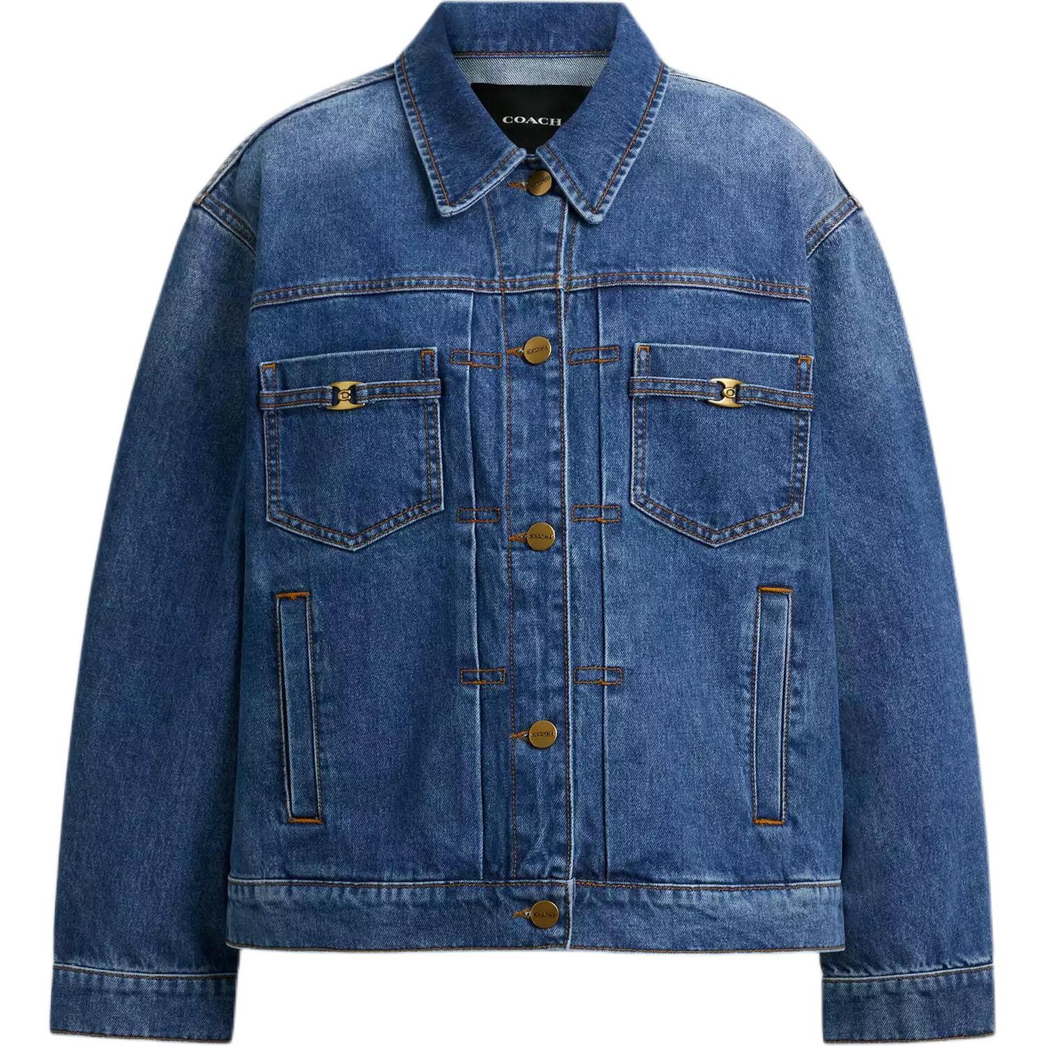 

COACH Джинсовая куртка женская синяя, Blue