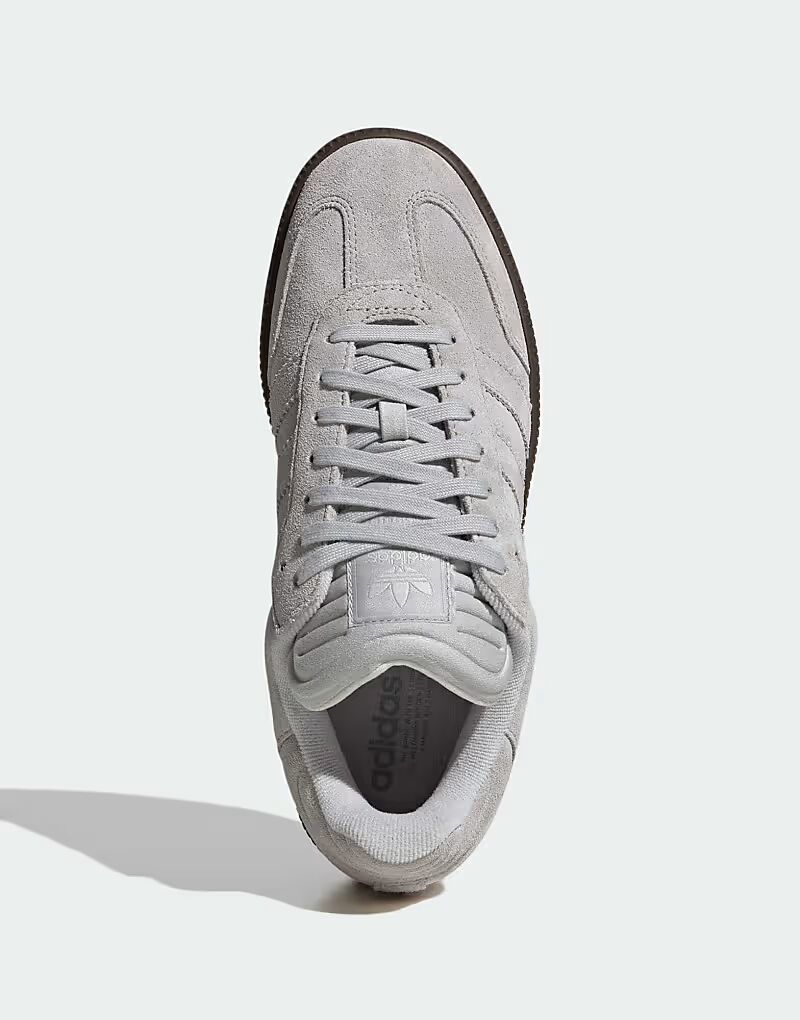 Кроссовки Adidas Originals Samba xlg в замшевом сером цвете — фото 2
