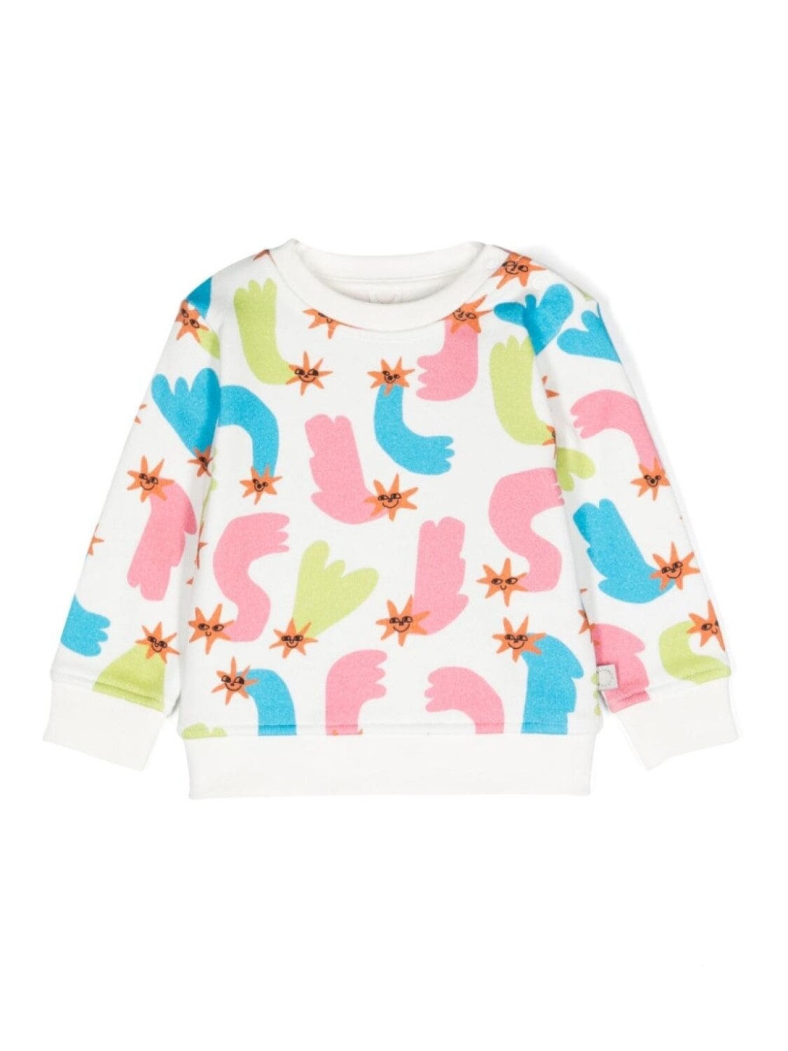 

Stella McCartney Kids толстовка с геометричным принтом, белый