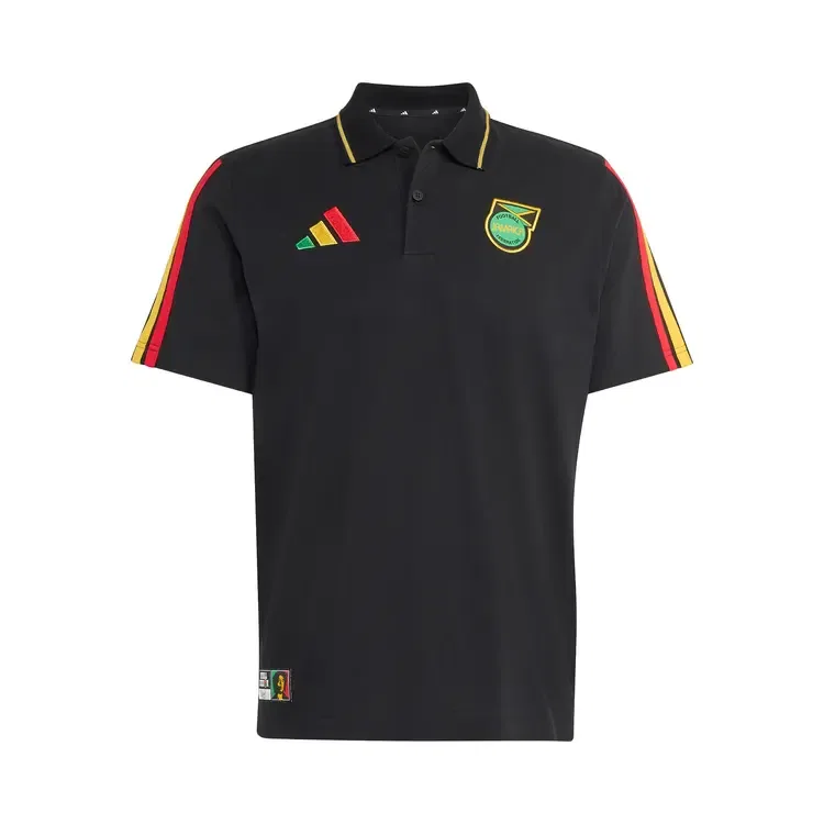 Футболка-поло Adidas Jamaica x Bob Marley DNA, черный