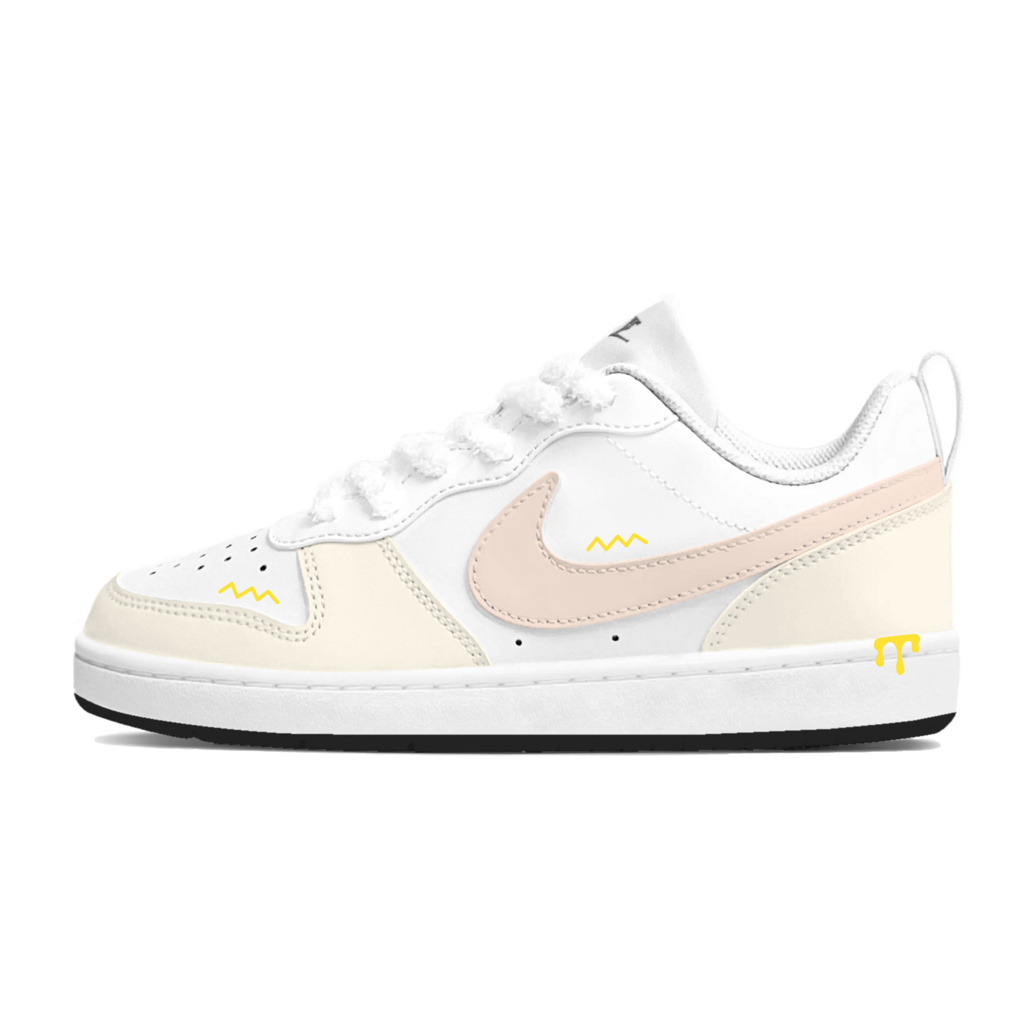

Nike Детские кроссовки для скейтбординга Court Borough Cream Egg Tart с амортизацией, износостойкие, низкие, для подростков