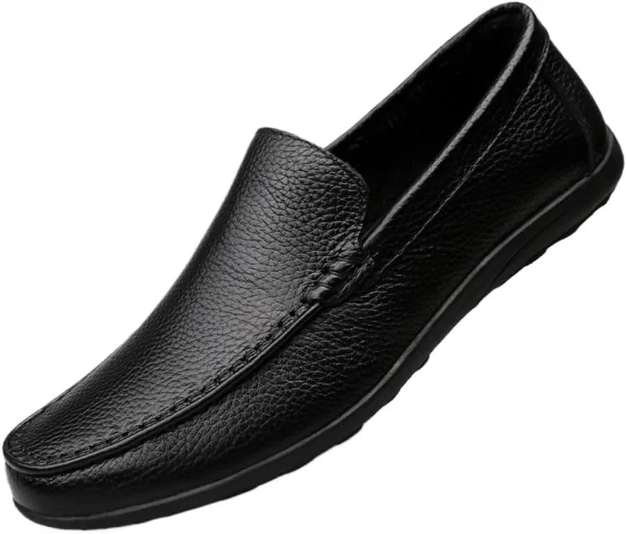 Лоферы мужские кожаные, повседневные, Black UOPYNE