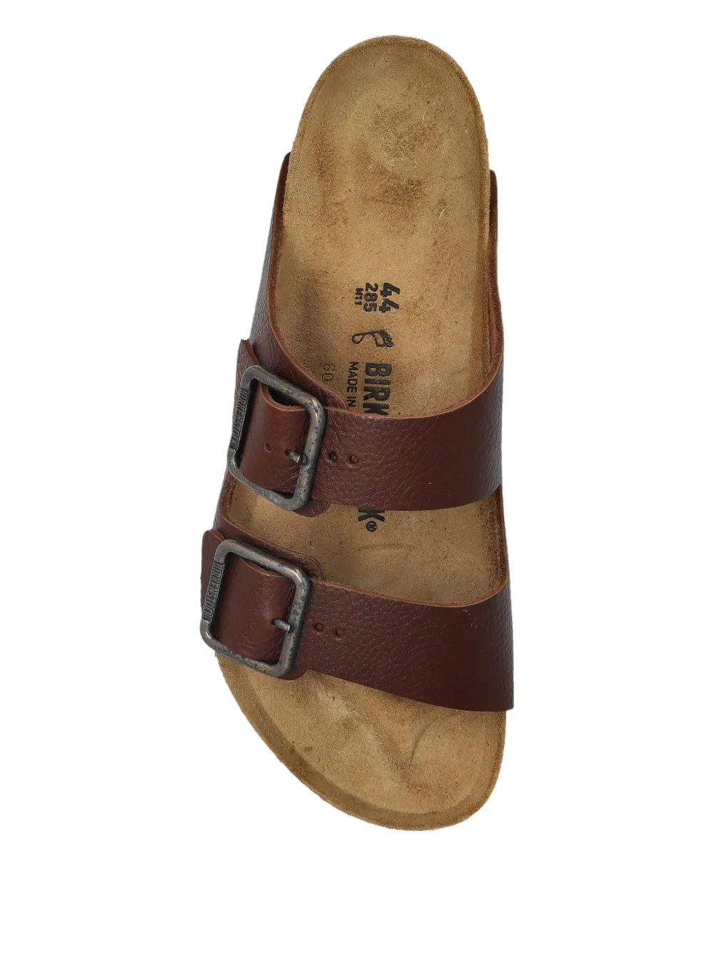 Кожаные сандалии Arizona с двумя пряжками BIRKENSTOCK, коричневый — фото 3
