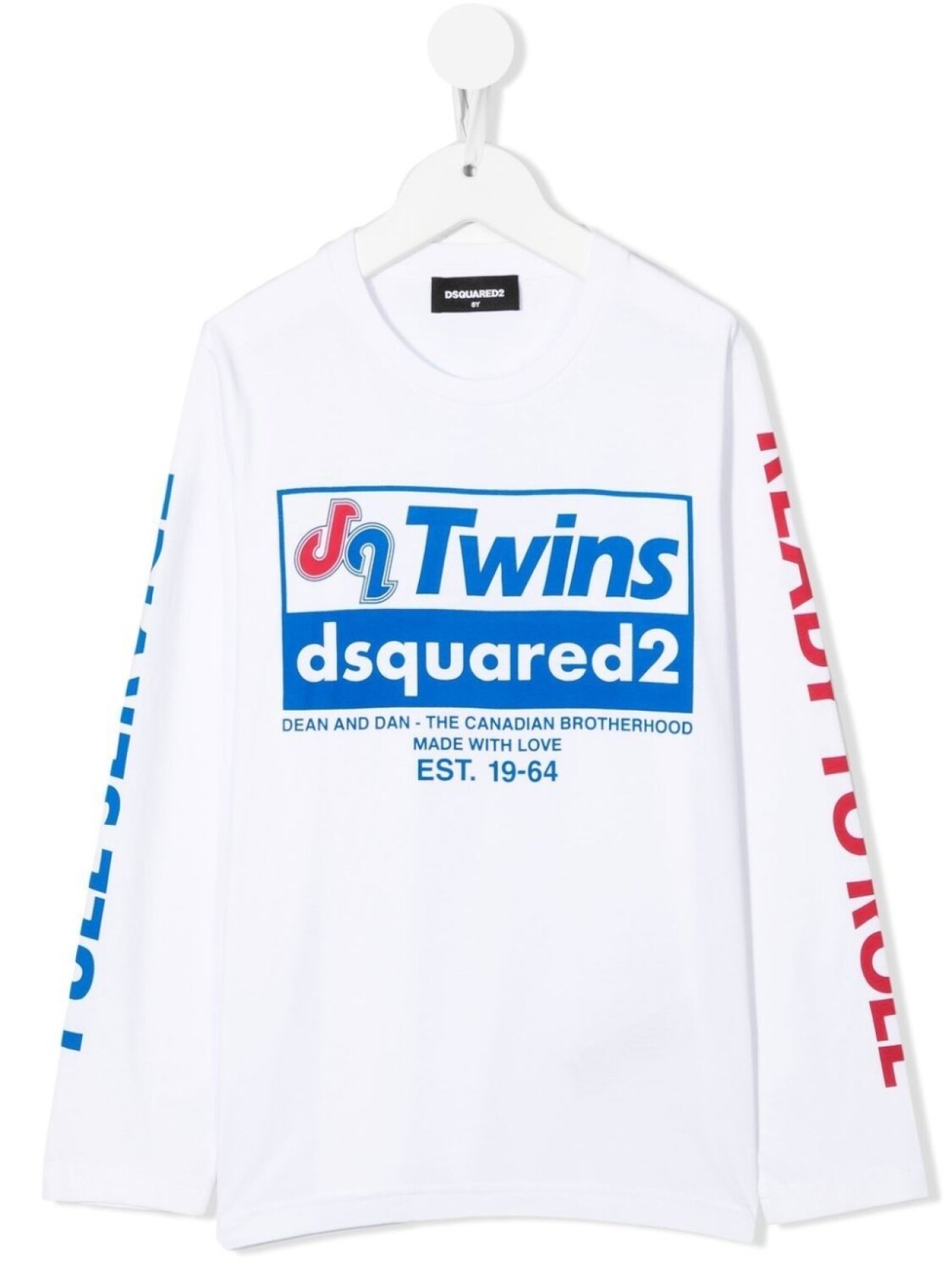 

Dsquared2 футболка с длинными рукавами и логотипом, белый