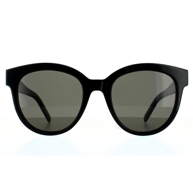 

Круглые женские серые солнцезащитные очки Saint Laurent, черный