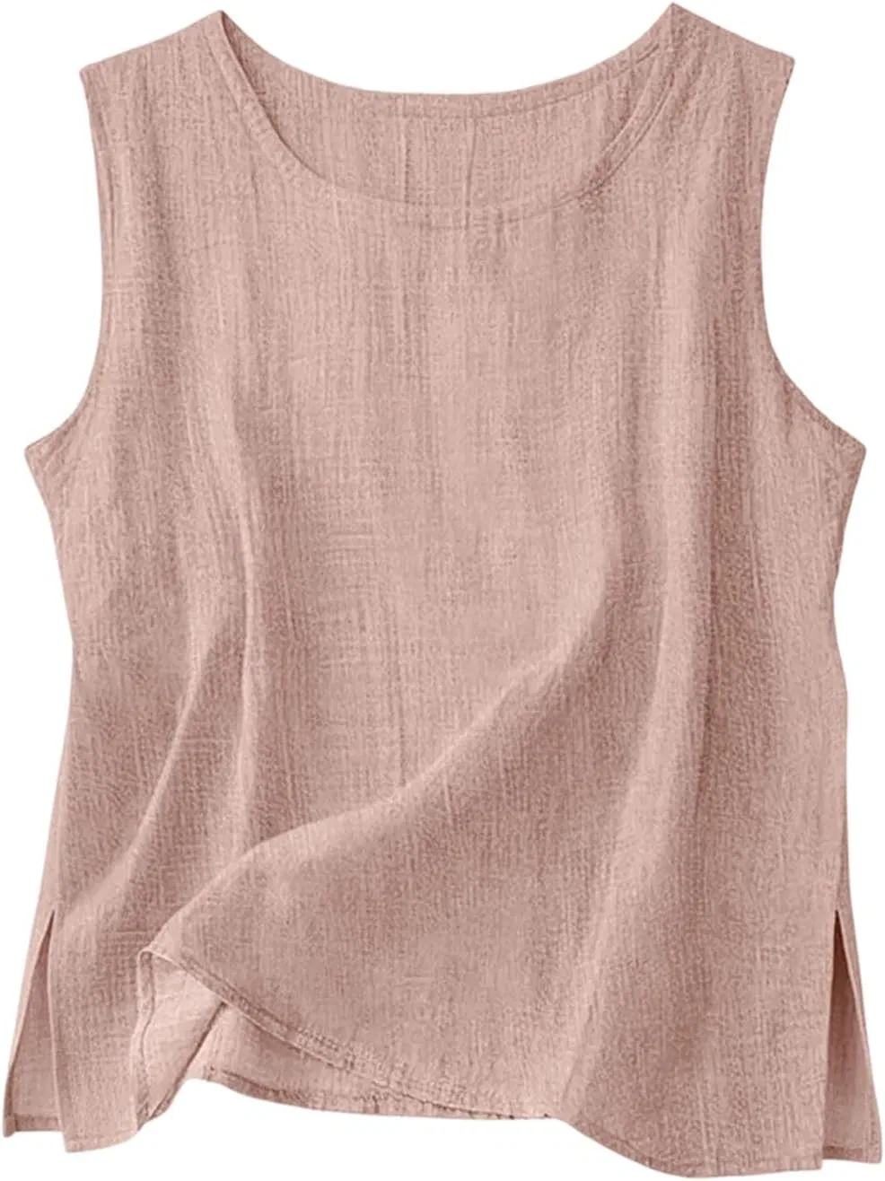 Женский топ Cotton Linen Tank Top, Pink