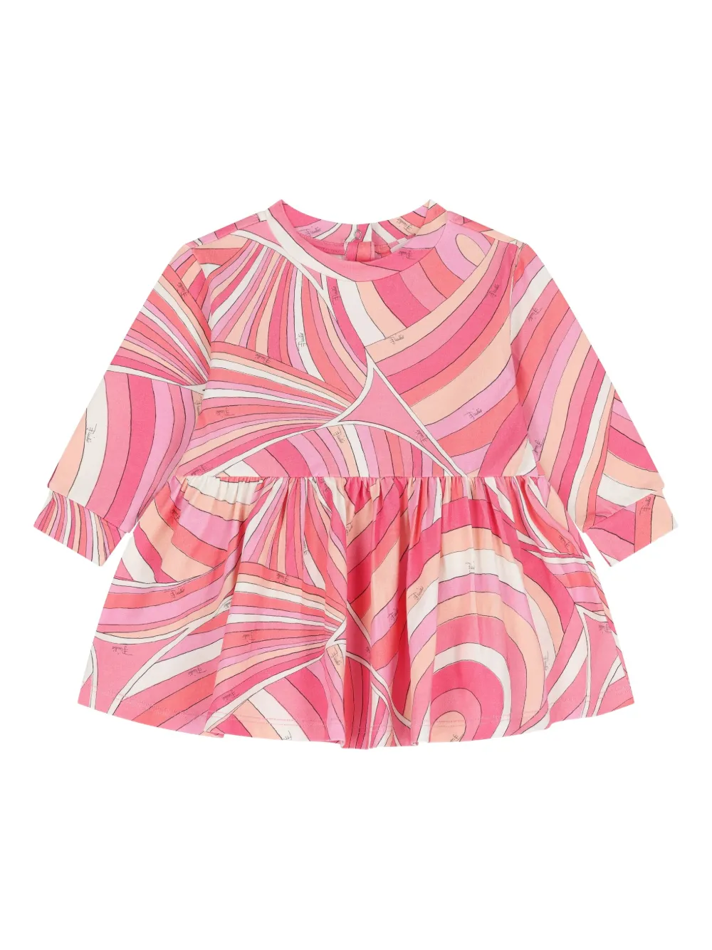 

Платье со сборками и принтом PUCCI Junior, розовый