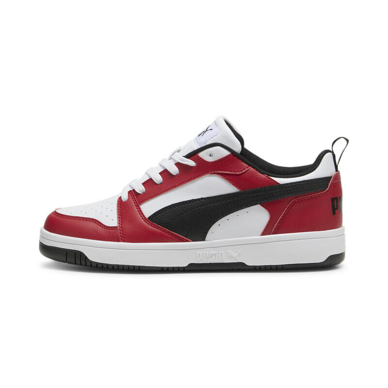 Кроссовки Rebound V6 Low для взрослых PUMA White Black Club Red — фото 3