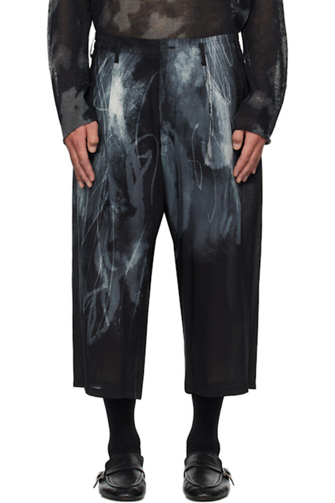 

Черные брюки с подвернутыми швами YOHJI YAMAMOTO