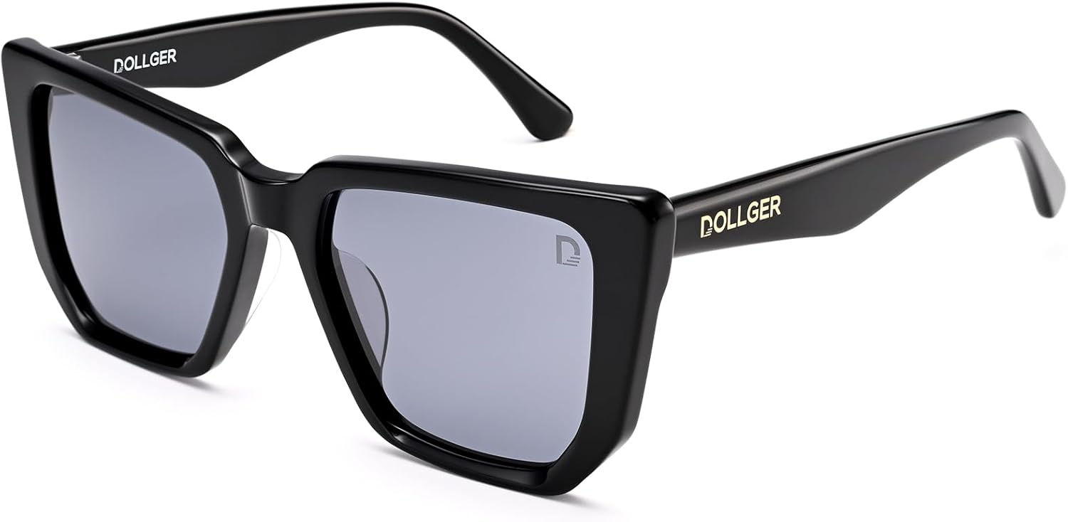 

Поляризованные солнцезащитные очки Dollger Square Cat Eye для мужчин и женщин, модные солнцезащитные очки с защитой UV400, подходят для вождения, рыбалки, походов, Black