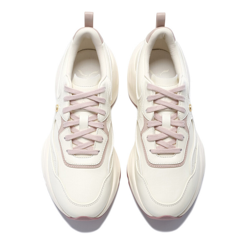 Кроссовки LI-NING 1990 Lifestyle Shoes Women's Low-top Beige/Brown, цвет Off White — фото 3