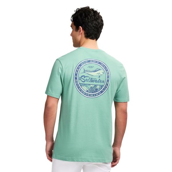 

Мужская футболка с принтом Saltwater Soft Wash Izod, цвет sport fishing