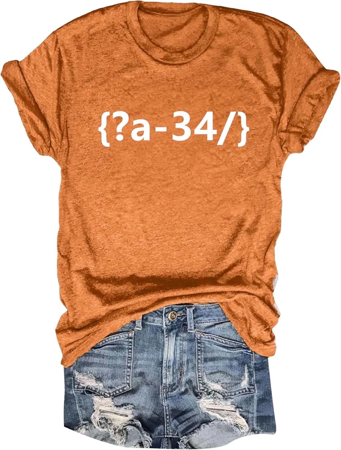 

Женская футболка с коротким рукавом Solid Color Loose Soft Autumn Thirty Four Printed PUDANA