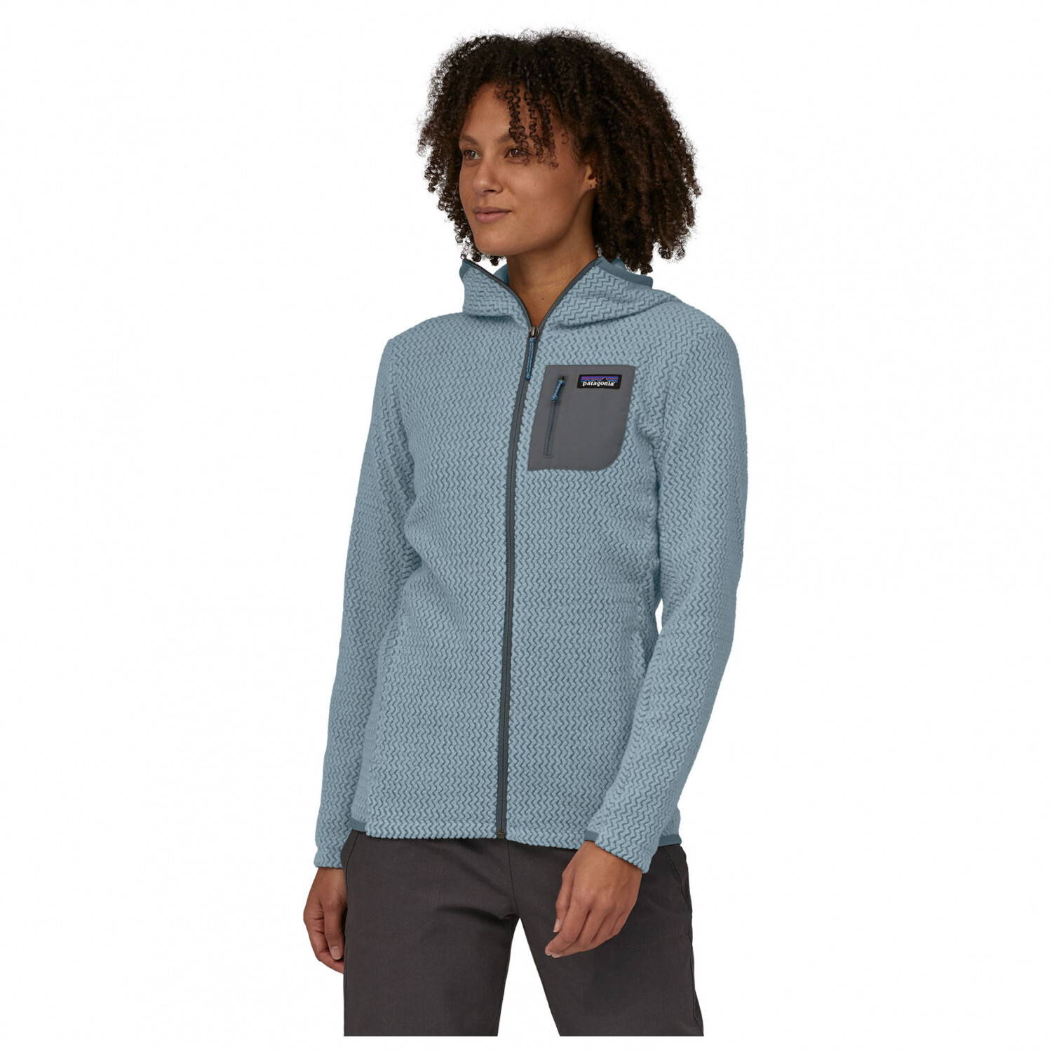 Флисовая жилетка Patagonia Women's R1 Air Full Zip Hoody, черный — фото 2
