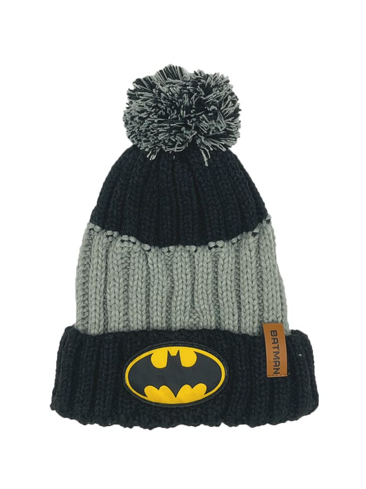 

Вязаная шапка с помпоном разноцветная Batman