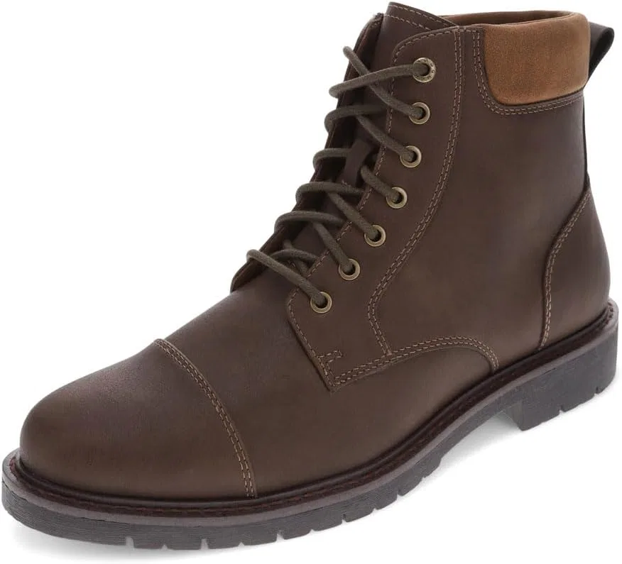 Мужские ботинки Dockers Dudley Rugged с 7 люверсами и перфорированным носком, Dark Brown