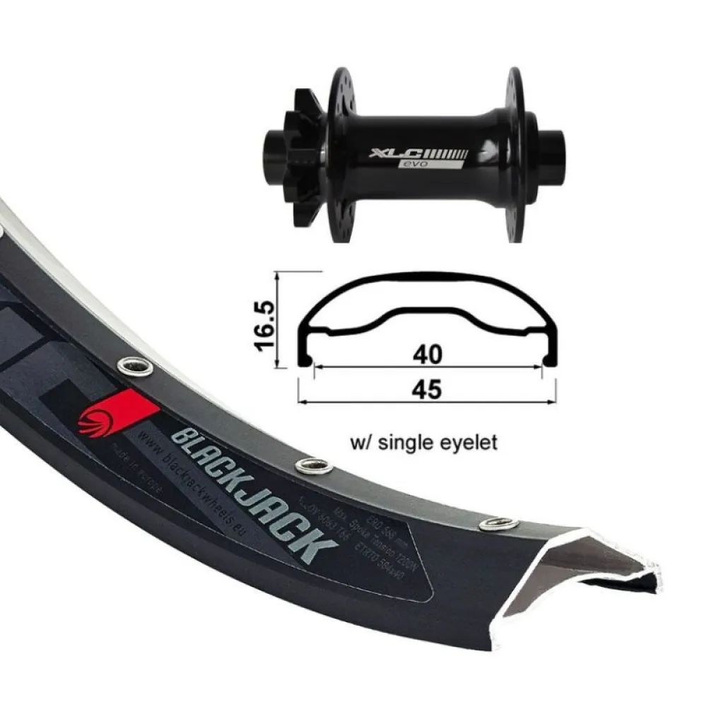 

Переднее колесо XLC Rodi Ready 40 EVO 27.5´´ 6B Disc MTB, черный