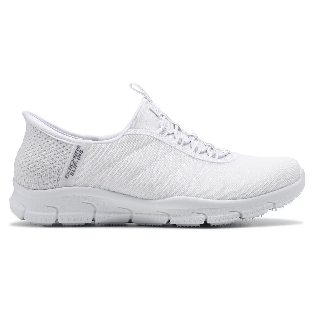 Кроссовки на резинках Slip-Ins brilliance - night shift bungee sneaker Skechers, white/silver shimmer — фото 2
