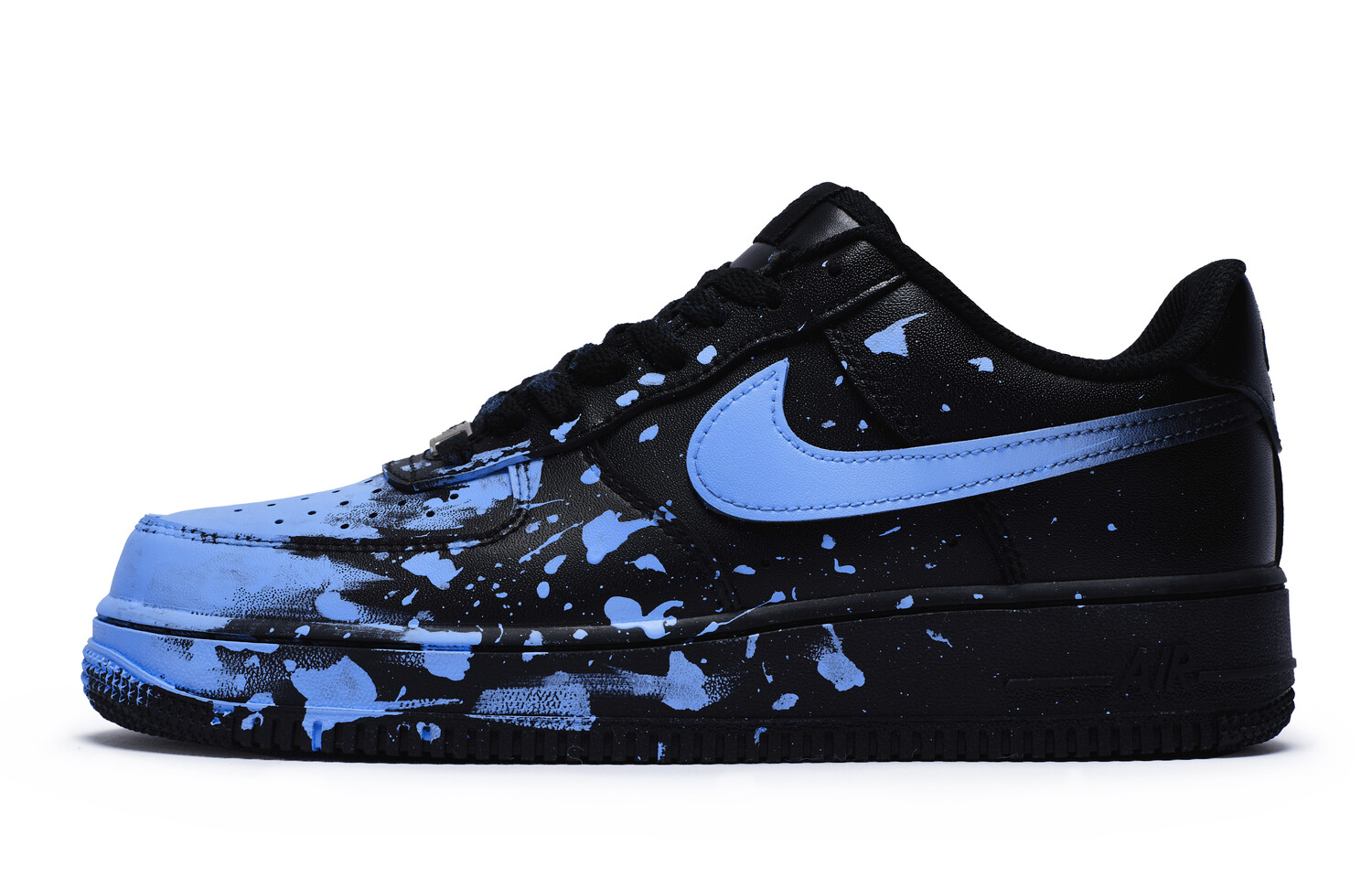 Кроссовки Nike Air Force 1 Skateboarding Shoes Unisex Low-top Blue, черный/синий