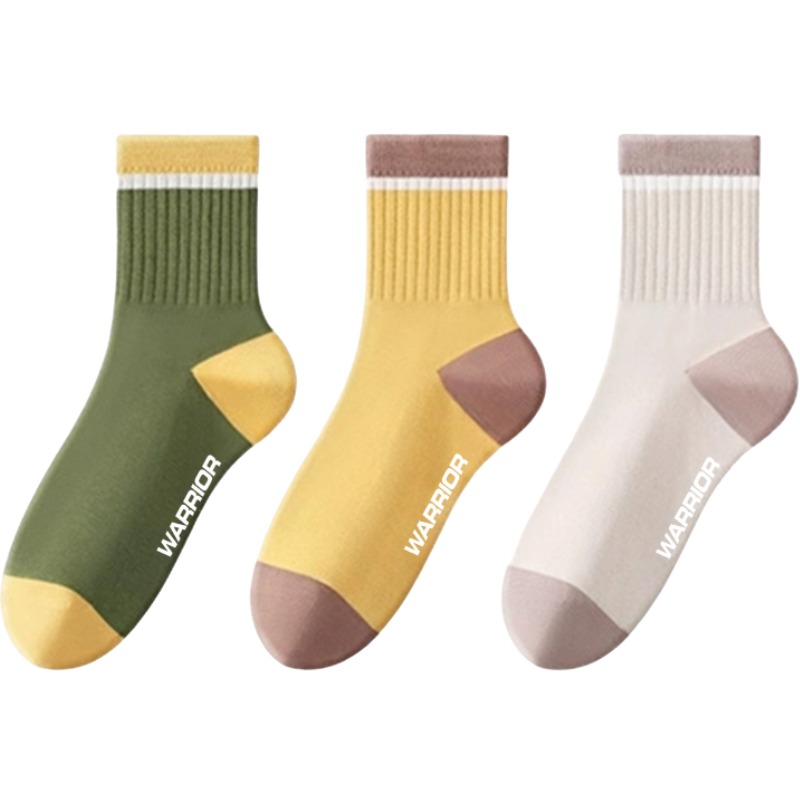 

Унисекс носки Mid Calf WARRIOR, 3 pack = army зеленый+желтый+экрю