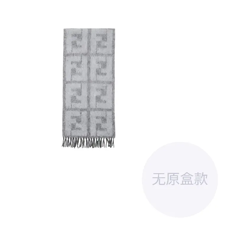 

FENDI Вязаный шарф мужской, Gray