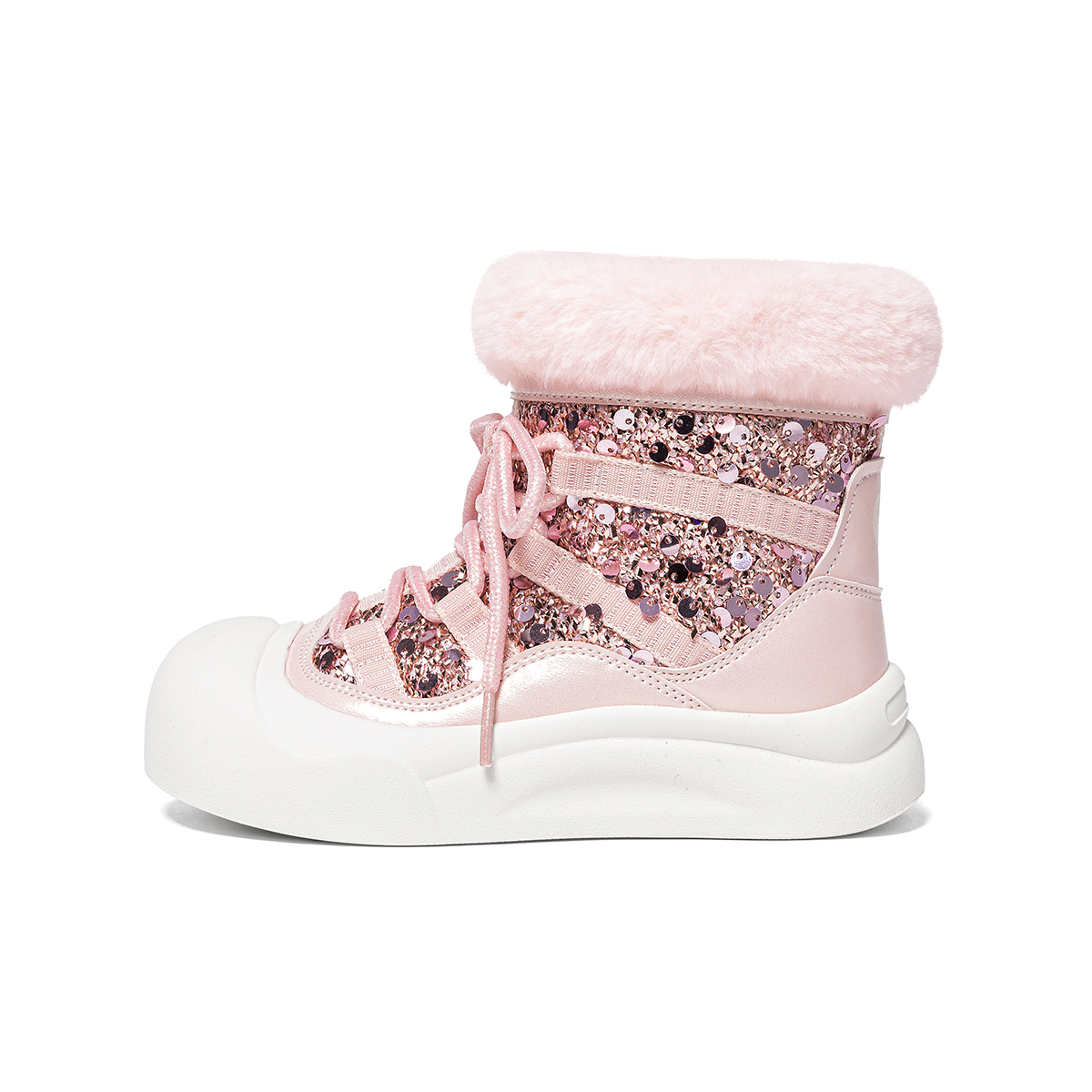 

Снежные сапоги Sparkling, утепленные ботинки с флисовой подкладкой Rebound, дышащие термоизолированные, для детей Snoffy, Soft Sheer Pink