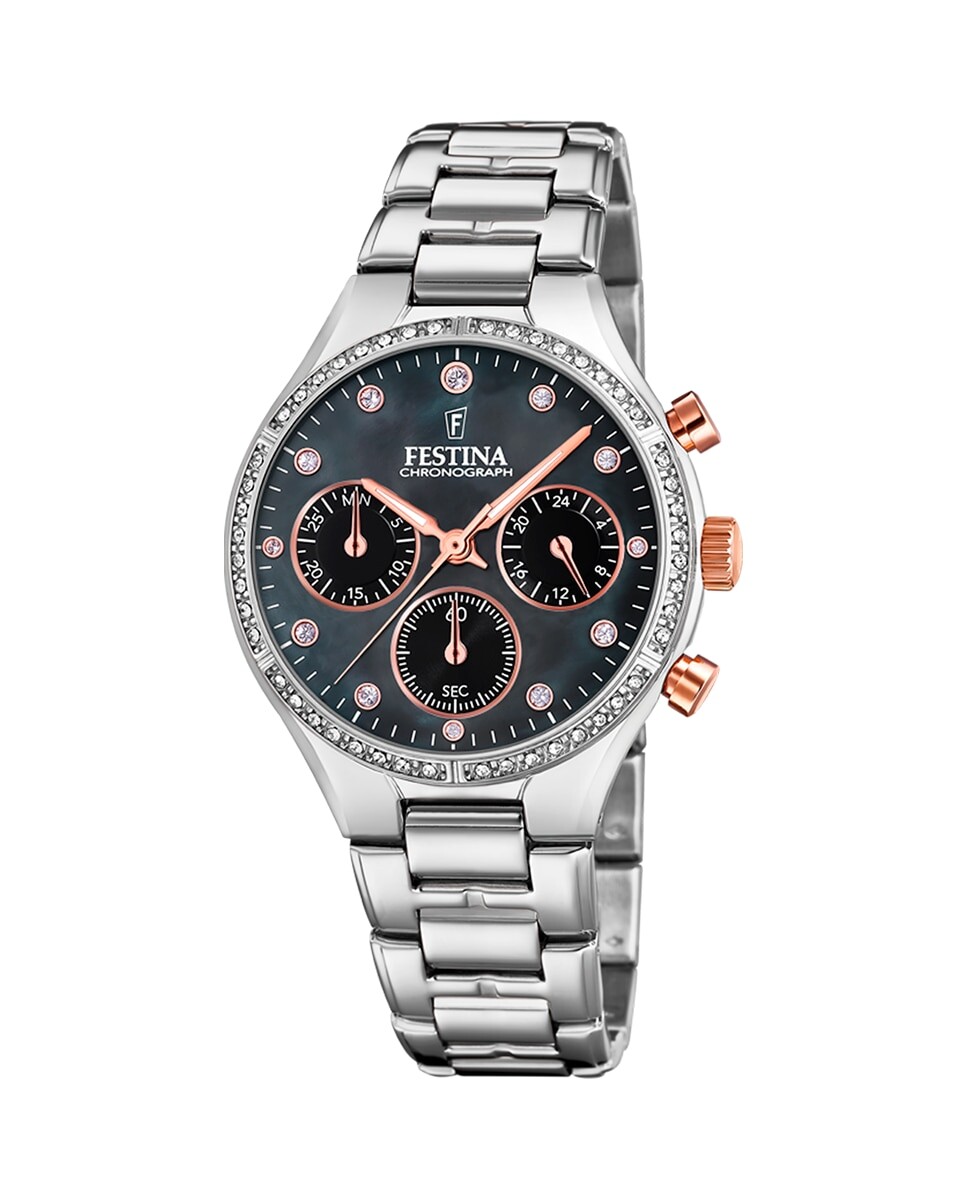 

F20401/4 Boyfriend Collection серебряные женские часы из стали Festina, серебро