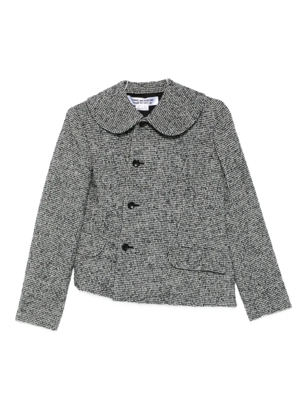 

Асимметричный жакет в гусиную лапку Comme Des Garçons Comme Des Garçons, серый