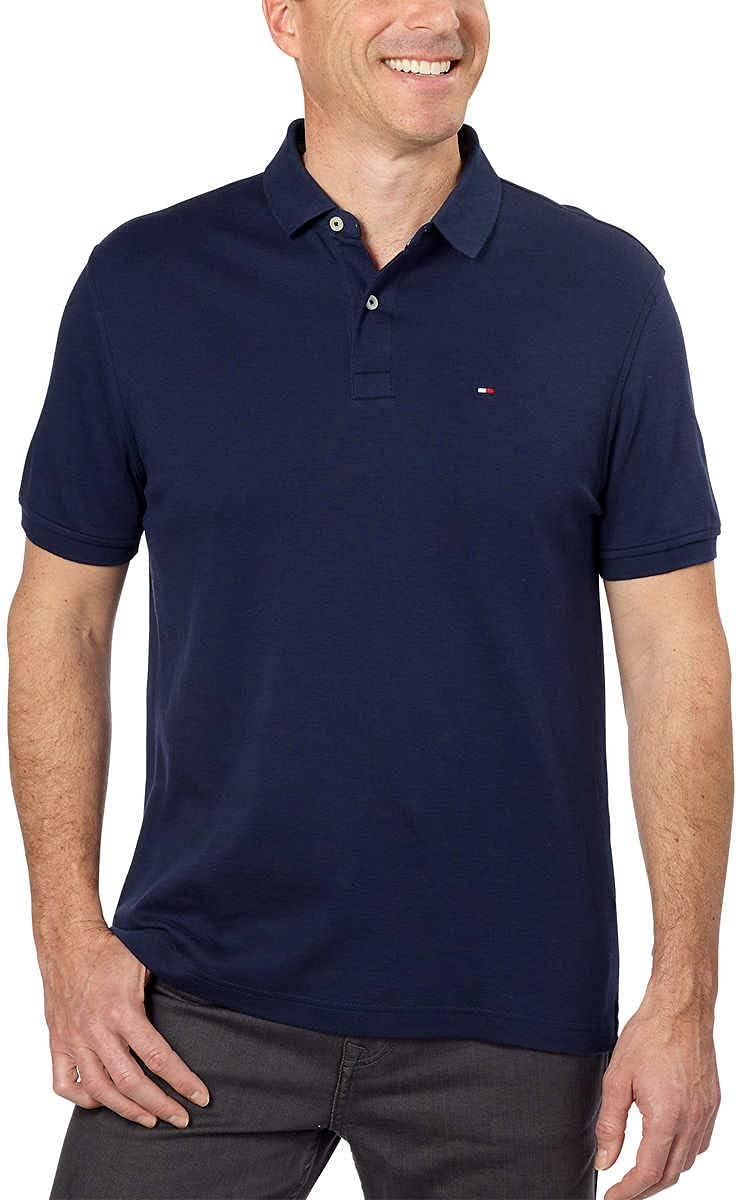 Мужское поло Tommy Hilfiger в полоску из интерлока, Navy Blazer — фото 2