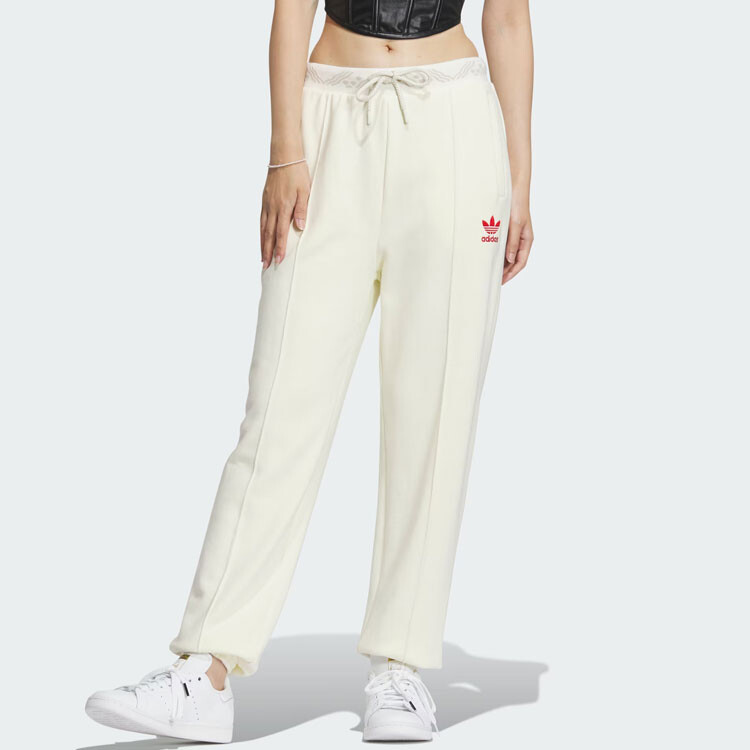 FEIFEI RUAN CO-BRANDED MODEL Трикотажные спортивные брюки женские белые Adidas Originals — фото 2