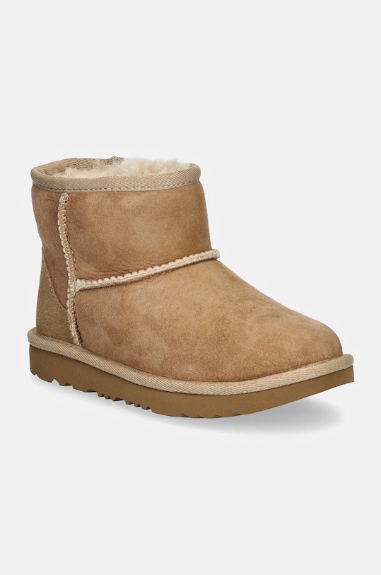

Детские замшевые зимние ботинки CLASSIC MINI II Ugg, бежевый