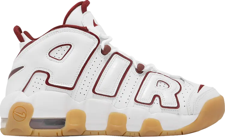 

Кроссовки Air More Uptempo GS 'White Team Red Gum', белый