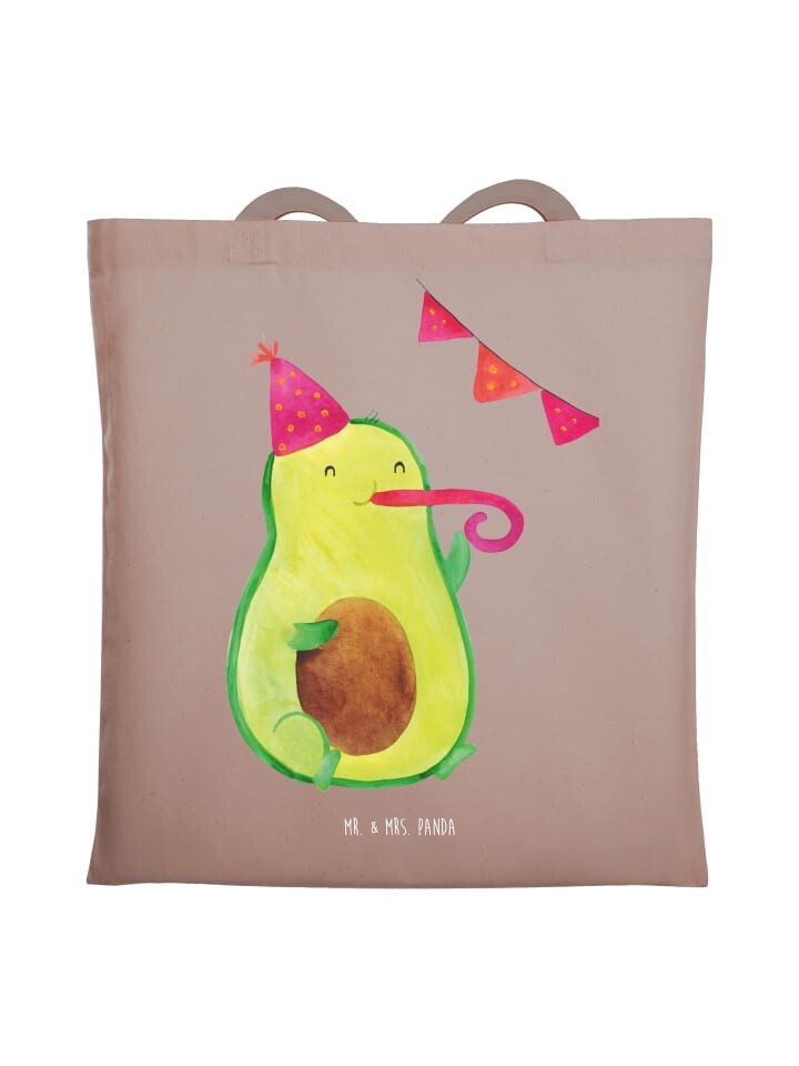 

Сумка Mr. & Mrs. Panda Tragetasche Avocado Party ohne Spruch, коричневая пастель