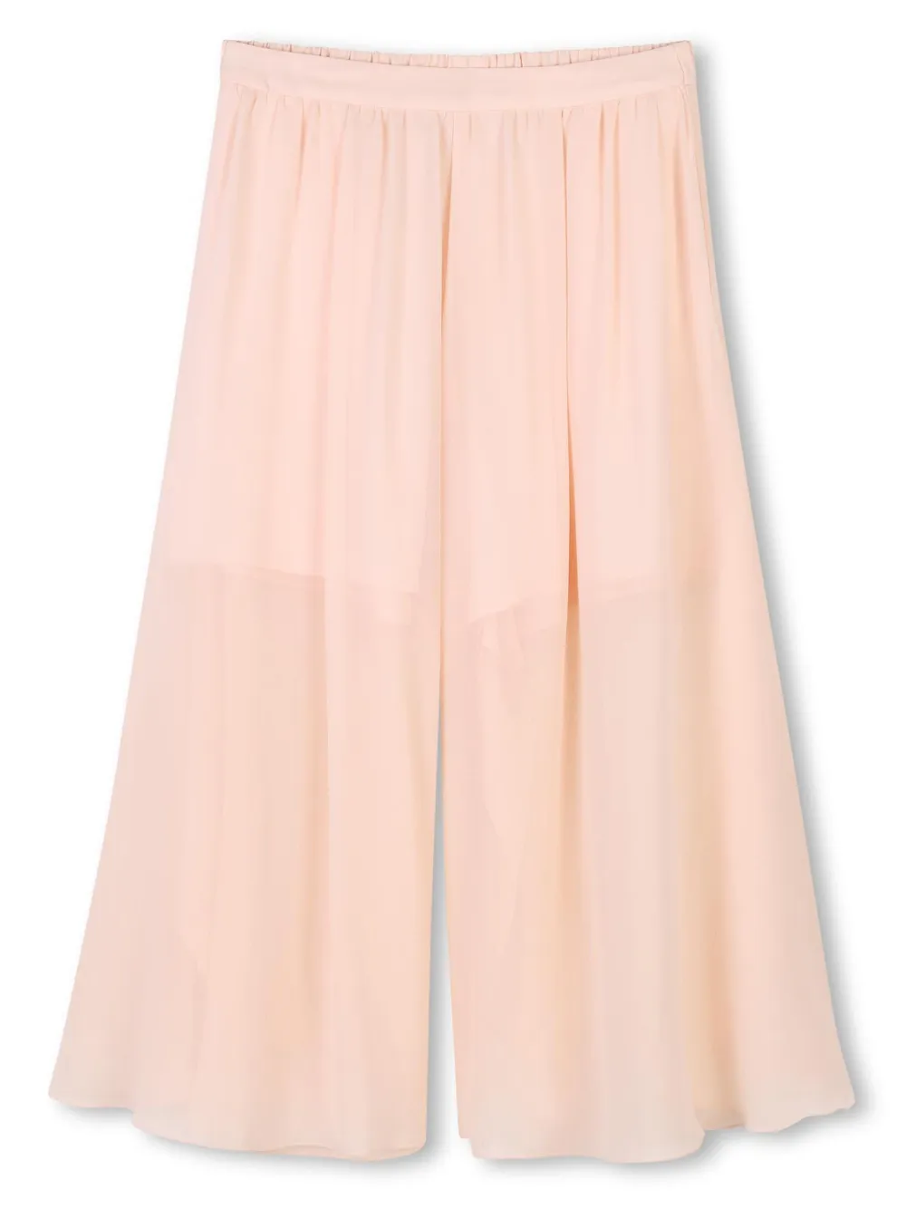 

Шелковые расклешенные брюки Chloé Kids, розовый