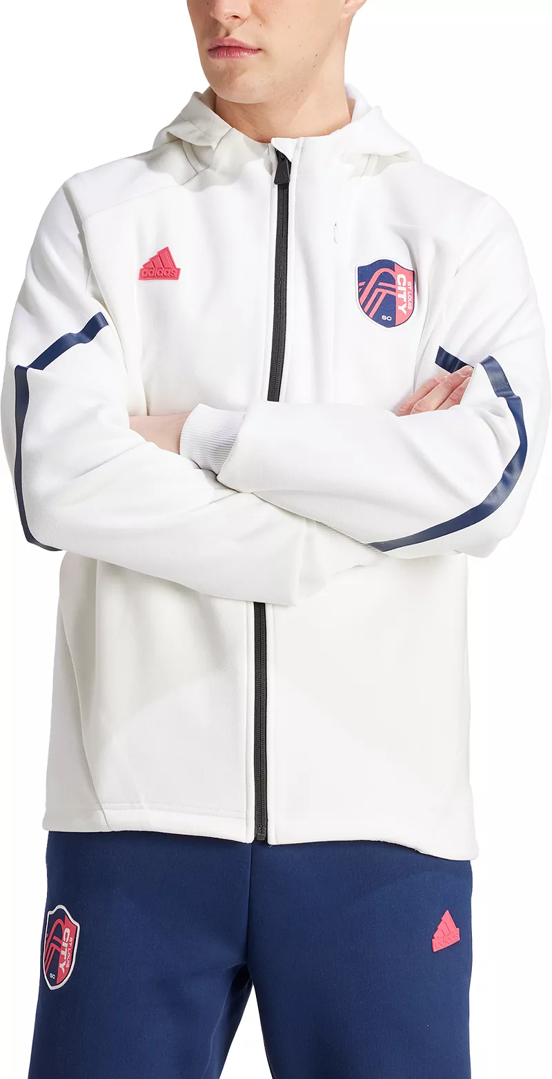 

Белая куртка Prematch Anthem Adidas для взрослые St. Louis City SC 2024