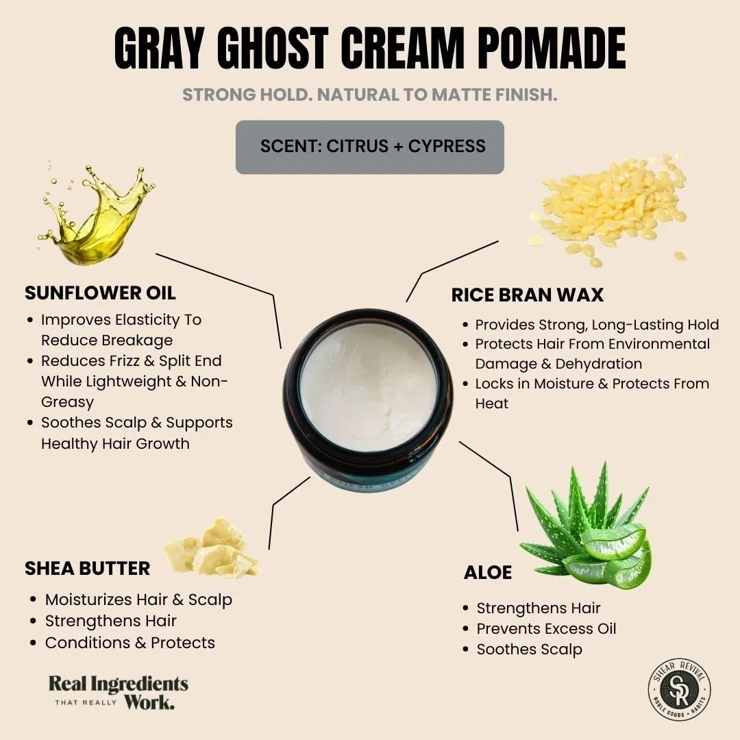 Веганский крем для укладки волос «Gray Ghost» от Shear Revival Shear Revival — фото 3