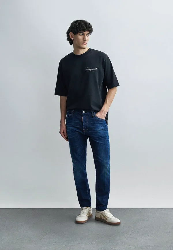 Узкие джинсы "тедди" Dsquared2, Navy Blue — фото 2