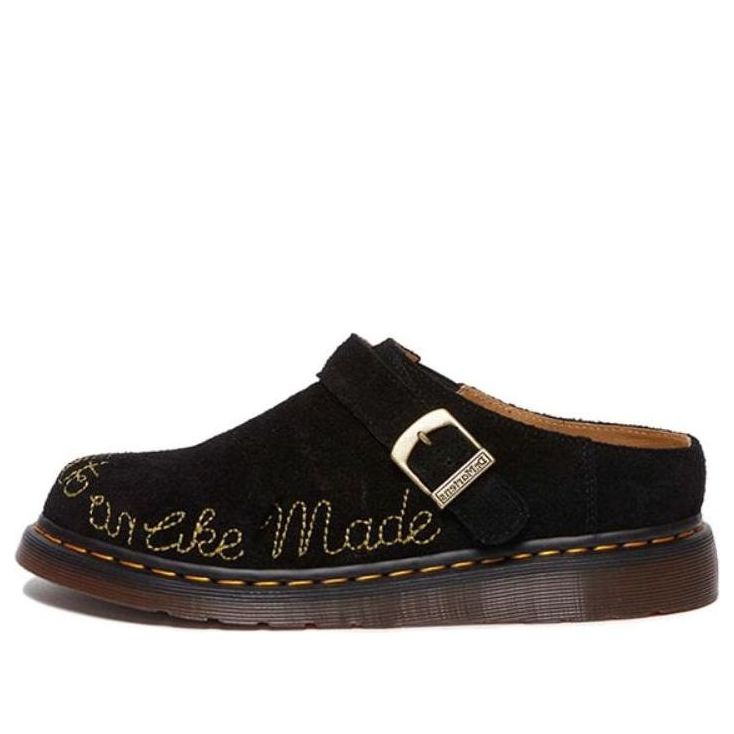 

Тапочки Dr.Martens Isham Desert Oasis Suede Mules 'Black' 31092001, черный