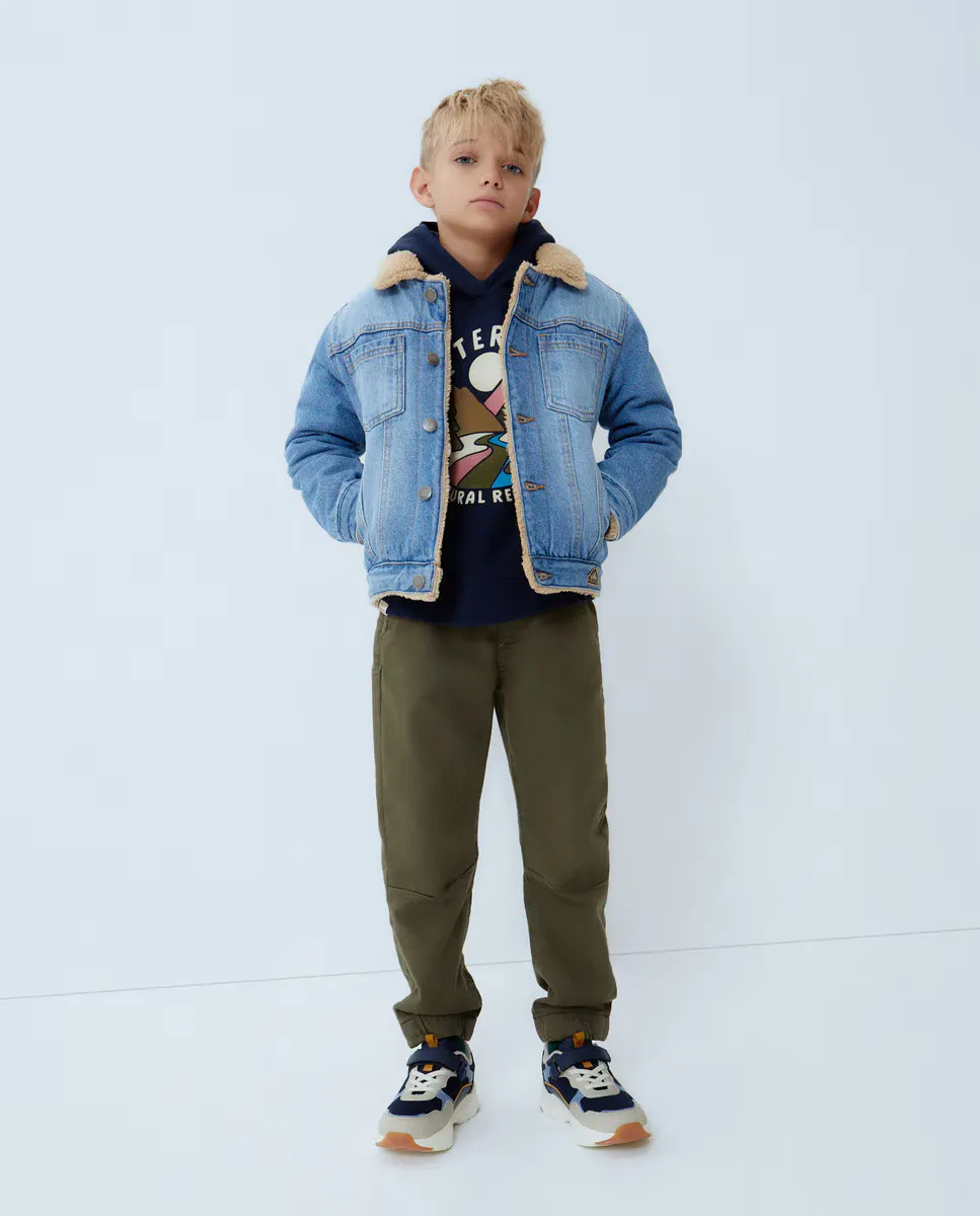 

Плюшевые плоские спортивные штаны для мальчика Kids El Corte Inglés, хаки
