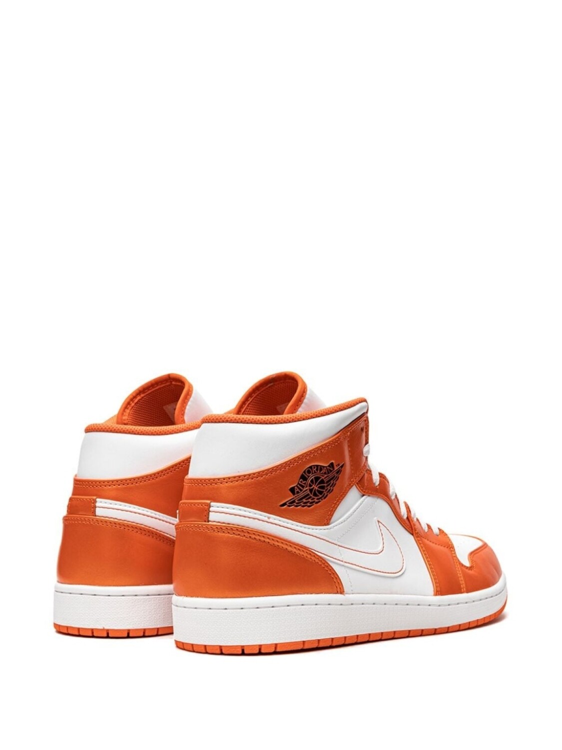 Кроссовки Jordan Air Jordan 1 Mid, белый/оранжевый — фото 3