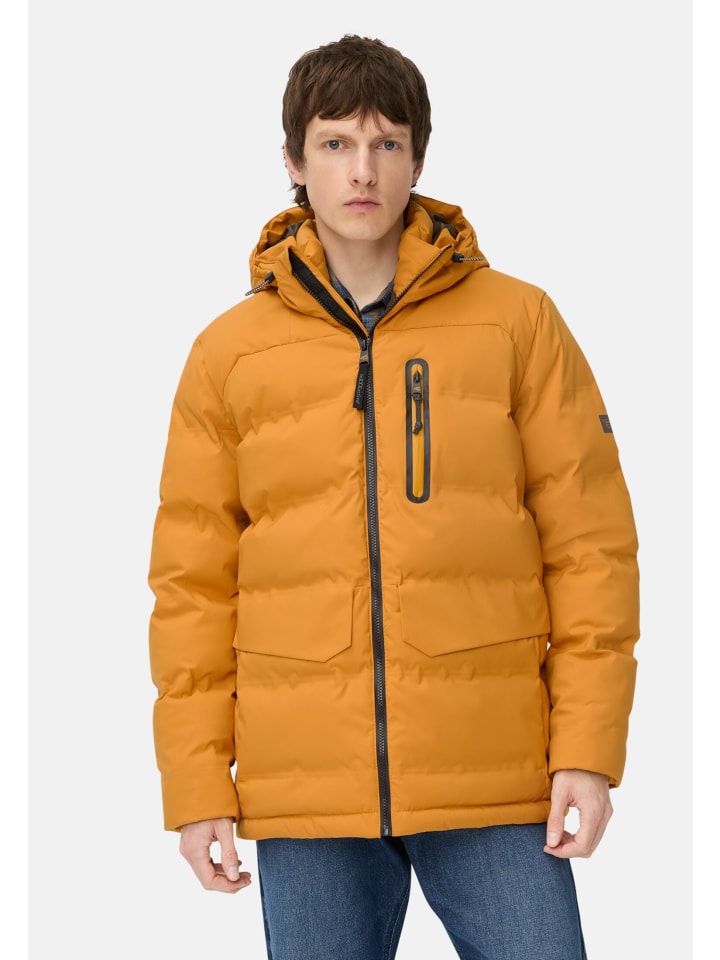 

Функциональная куртка teXXXactive с регулируемым подолом и капюшоном желтого цвета Camel Active