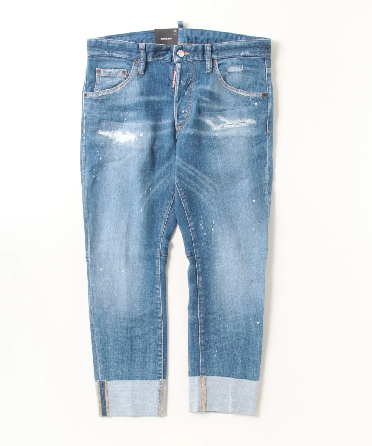 Джинсы Sailor Jean с эффектом потертости LIGHT HERITAGE WASH, индиго-синий