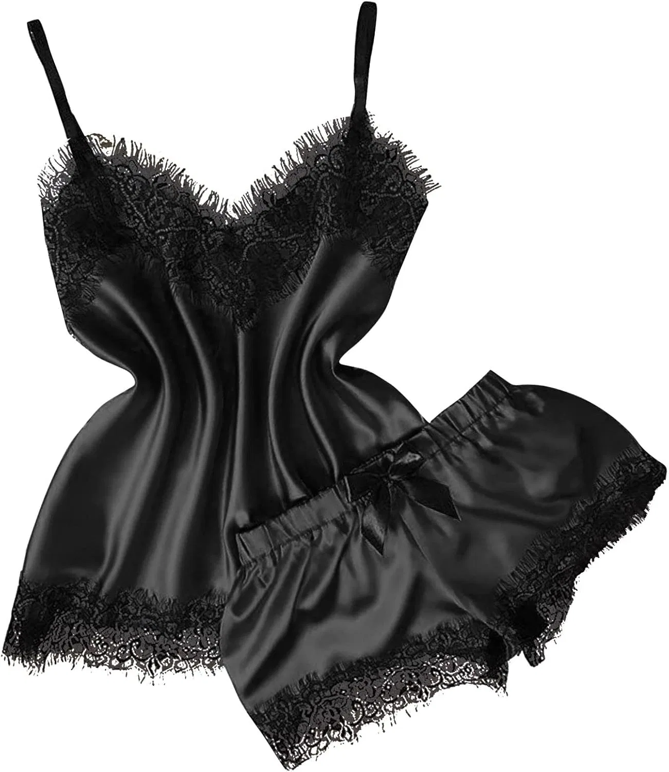 Комплект пижамы Satin, Черный