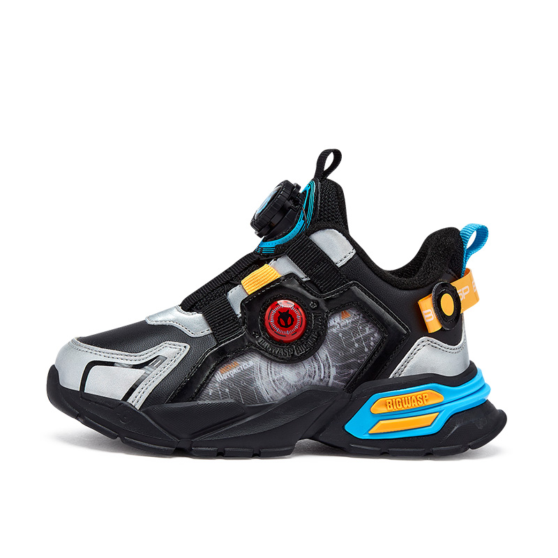 Mecha Collection Slip Resistant Abrasion Resistant Kids Lifestyle Shoes Kids' BIG WASP, starry синий[winter fleece-lined thick cotton] — фото 3