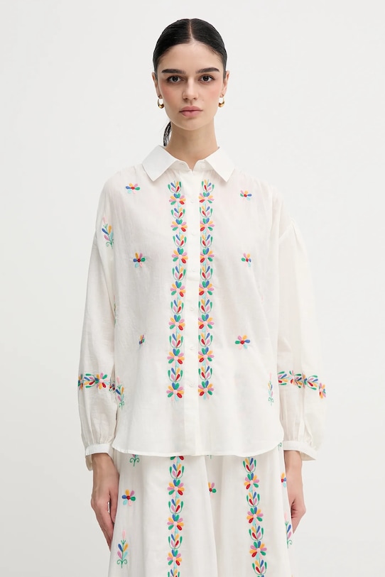 

Хлопковая рубашка CHEN La Petite Française, бежевый