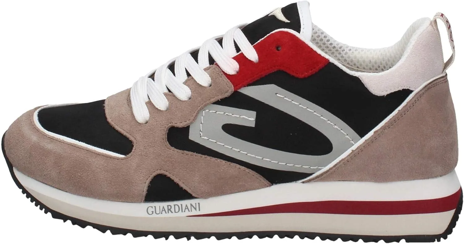 Кроссовки GUARDIANI Taupe/Black Multicolor Agm220003 Herrenschuhe Beige Rot Grau Alberto Guardiani, бежевый