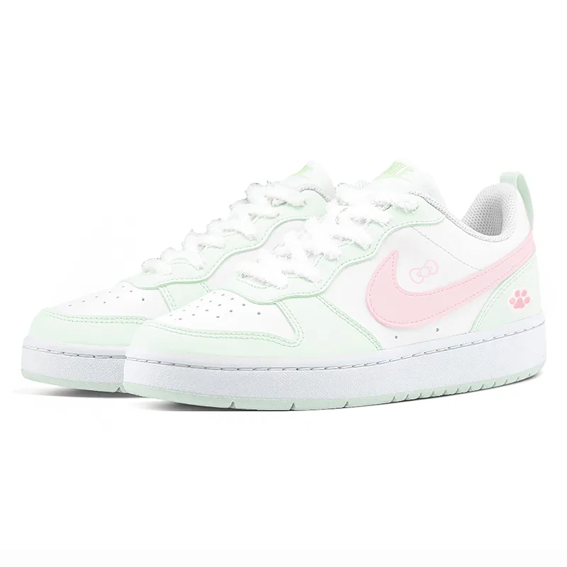 Кроссовки для скейтбординга Nike Court Borough Meow Claw Pink Green — фото 4