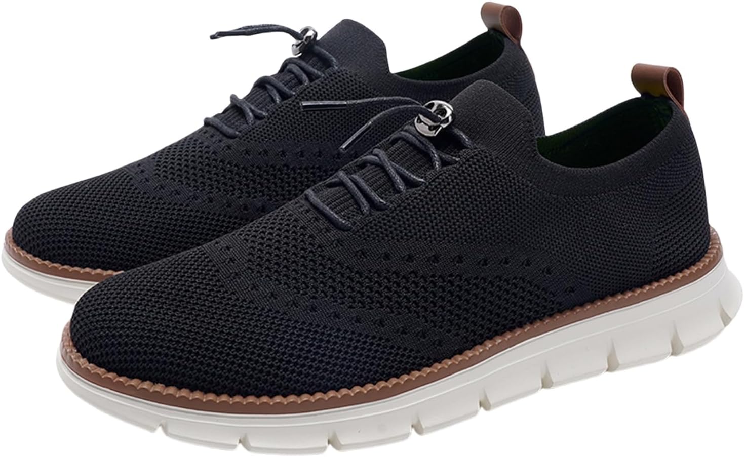 

Мужские и женские прогулочные кроссовки с минималистичным дизайном, без шнурков, с широкой носочной частью, из вязаной сетки, дышащие, против скольжения, для спортзала, бега, тенниса, легкие повседневные модные кроссовки Wabkderpu, черный